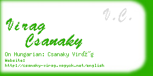 virag csanaky business card